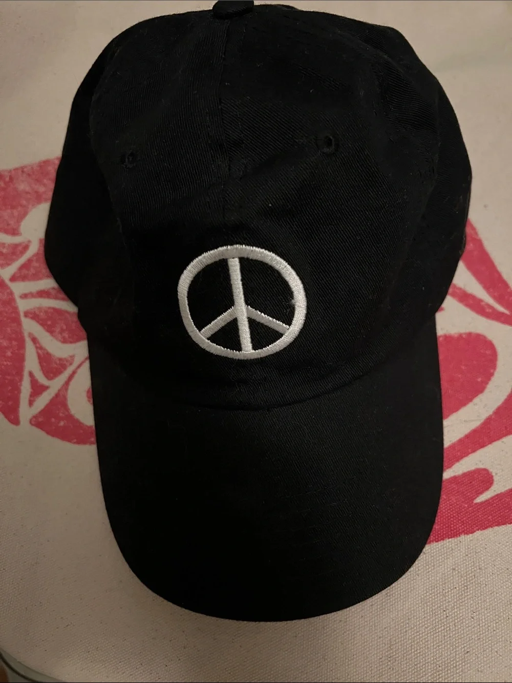 🕊️Black Peace Sign Baseball Cap🕊️